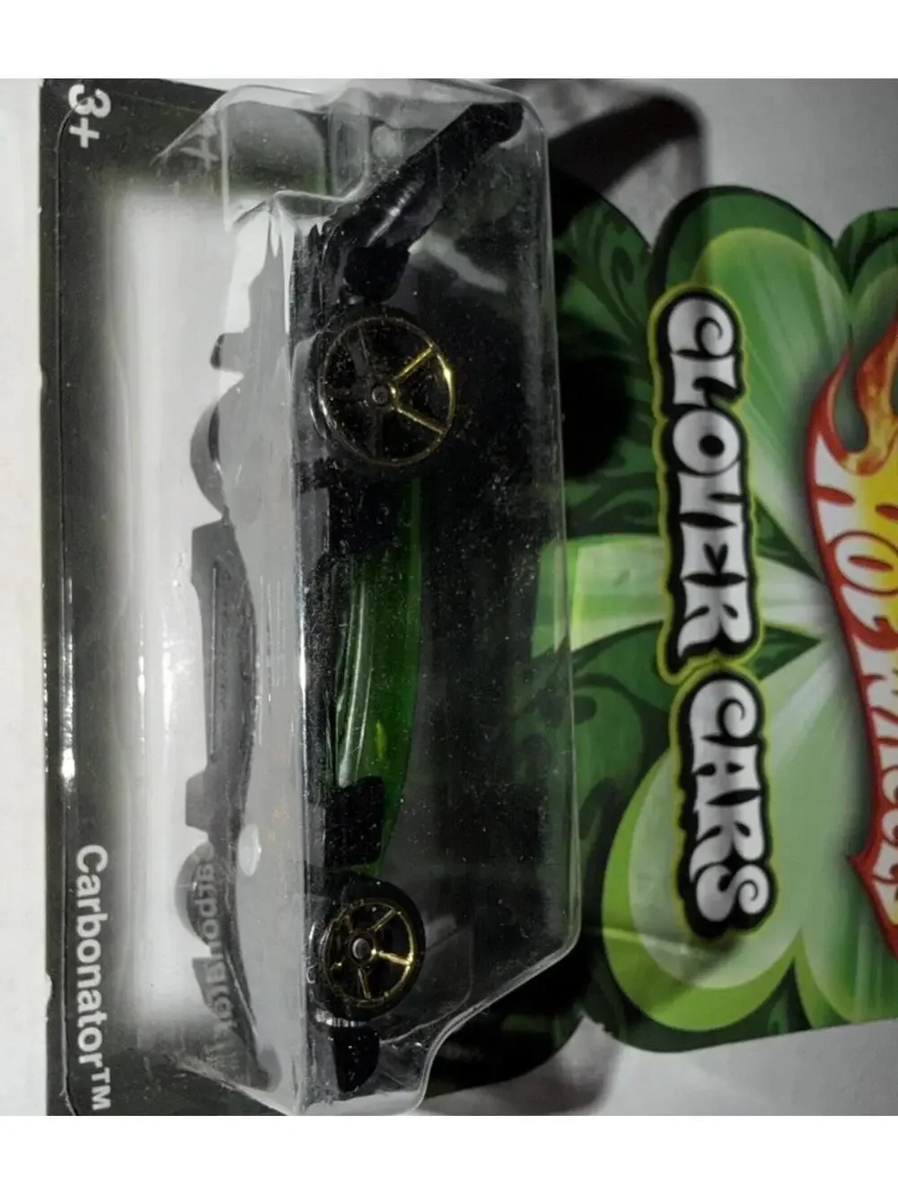 HOT WHEELS CLOVER CARS 2008 GREEN CARBONATOR DIECAST BOTTLE OPENER NEW SEALED